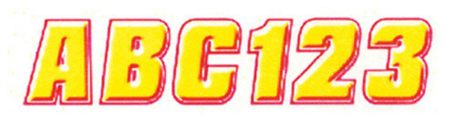 Hardline 2" Letter & Number Kit Yellow / Red YERED500