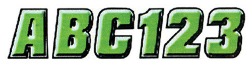Hardline 2" Letter & Number Kit Green / Black KIBLK500