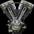 S&S Cycle Engine V124 Blk/Wb Lb