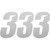 D'Cor Visuals Number Dcor Slh #3 Wht 6"
