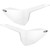 Cycra Side Number Panels - '16-'19 Husqvarna FC 250/350/450/ FE 250/350/450/ FX 350/450/ TC 125/250/ TE 150/250/300/250i/300i / TX 300 - White