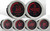 Koso North America Gauge Set Hd-6 Gauges Sil