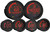 Koso North America Gauge Set Hd-02 6Pcs Bk