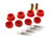 Energy Suspension Shock Bushing Set - Front - Red - Straight Eye