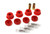Energy Suspension Shock Bushing Set - Front - Red - Straight Eye