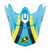 EVS T3 Works Visor - Blue/Hiv Viz Yellow