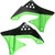 Acerbis Radiator Shrouds - Black/Green 5200815