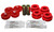 Energy Suspension Shock Bushing Set - Rear Upper / Lower - Red - Straight Eye