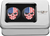 Swing Arm Covers - Red/White/Blue Flag Skull - Custom - Black