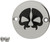 Drag Specialties Cover Pts Sp Skull Chr M8
