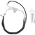 Brake Line - Front - Black - +4" - FLH '96-'07