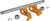 Performance Machine Axle Adjuster Kit - Gold - Rear