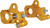 Performance Machine Axle Adjuster Kit - Gold - Rear
