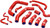 Samco Sport Radiator Hose Kit Hon Red 19020321