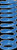 Progressively Wound Shock Spring - Blue - P30 - Spring Rate 532 lb/in
