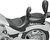Seat - Vintage - Wide - Touring - With Driver Backrest - Two-Piece - Smooth - Black - Vegas