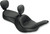 Seat - Vintage - Wide - Touring - With Driver Backrest - One-Piece - Smooth - Black - Vaquero
