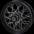 Wheel 16X3R Blk00-6St/Fxd