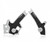 Acerbis 96+ Suzuki DR650 Frame Guards- X-Grip - Gray/Black
