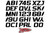 Hardline Boat Lettering Registration Kit 3 in. - 700 Solid Black