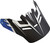 Z1R Youth Rise Visor Kit - Flame - Blue