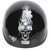 Skid Lids Biker Skull Original Helmet - Black/White - Medium