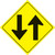 Voss Signs Yellow Plastic Reflective Sign 12" - Two Way 420 TW YR