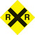 Voss Signs Yellow Plastic Reflective Sign 12" - Railroad 489 RR YR