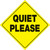 Voss Signs Yellow Plastic Reflective Sign 12" - Quiet Please 451 QP YR