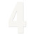 Factory Effex Fx 2015 Numbers Pro 5" White 4 03-0204