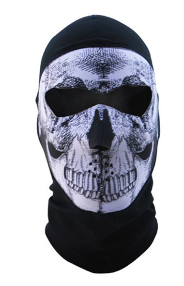 Balboa Coolmax; Balaclava Extreme Full Mask B&W Skull WBC002NFME