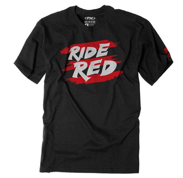 Factory Effex Honda Ride Red Stripes Youth T-Shirt / Black (Xl) 22-83306