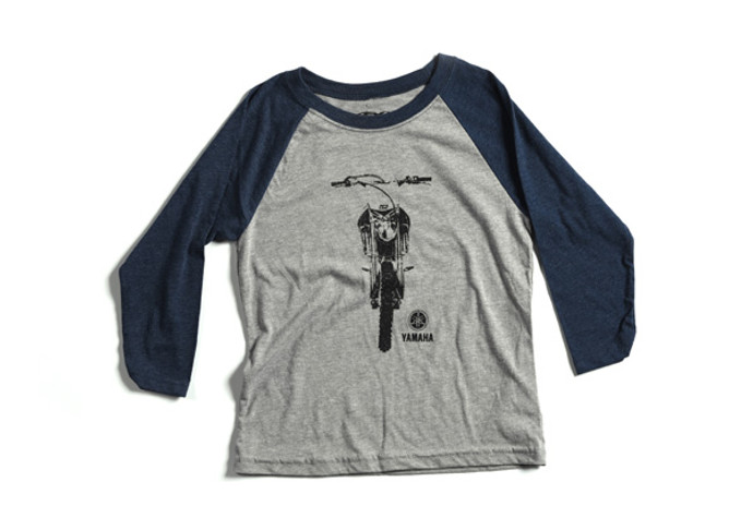 Factory Effex Fx Yamaha Bike Youth Baseball Shirt / Navy-Heather Gray (S) 21-83210