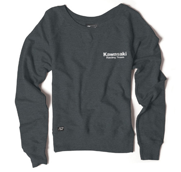 Factory Effex Kawasaki Women's Sweatshirt / Heather Charcoal (M) 22-88122