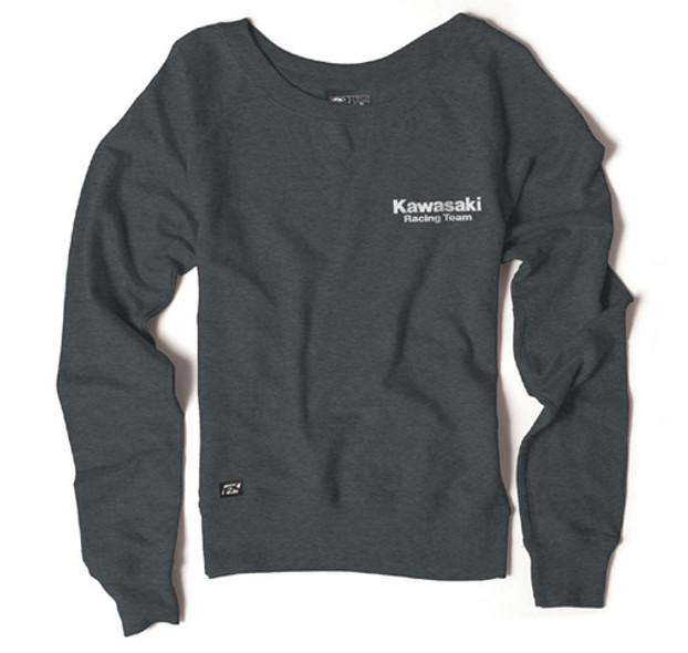 Factory Effex Kawasaki Women's Sweatshirt / Heather Charcoal (S) 22-88120