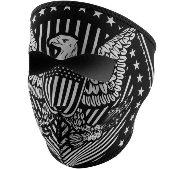 ZANheadgear Full-Face Neoprene Mask Black/White One Size WNFM412