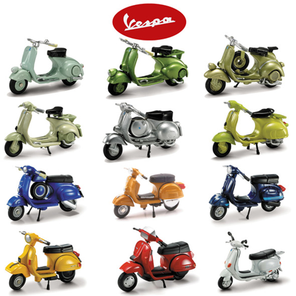 New Ray Toys 1/32 Vespa Series Ii 24 Pcs 06047IA