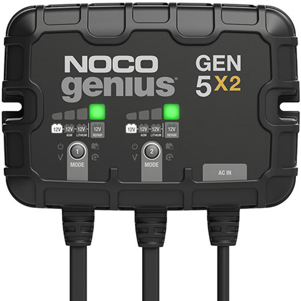 Genius Chargers 2-Bank 10A Onboard Battery Charger GEN5X2