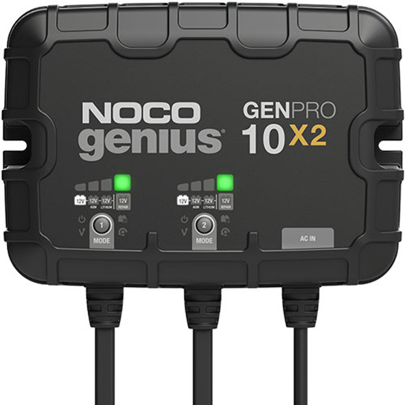 Genius Chargers 2-Bank 20A Onboard Battery Charger GENPRO10X2