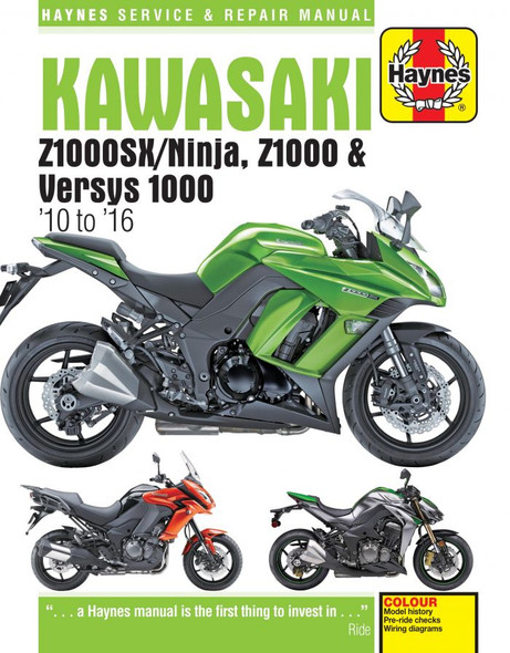 Haynes Manuals Kawasaki Z1000, Z1000Sx & Versys '10-'16 Haynes Manual M6377