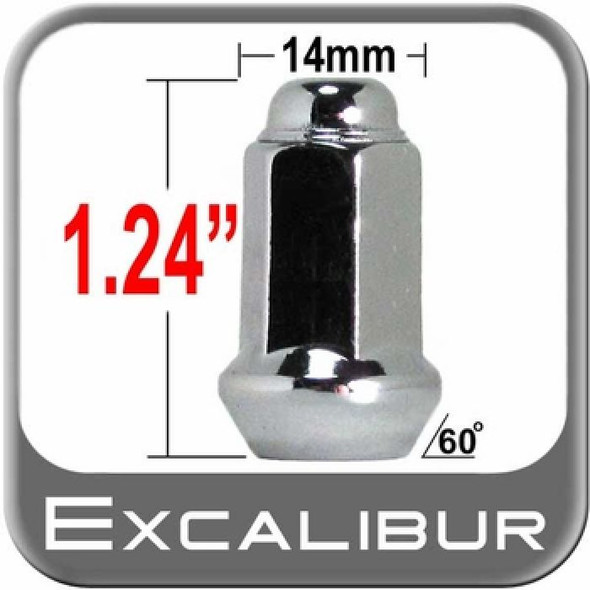 Excaliber Wheel Accessories Lug Nut 10Mm X 1.25 Chrome Conical (Tapered) 98-0033