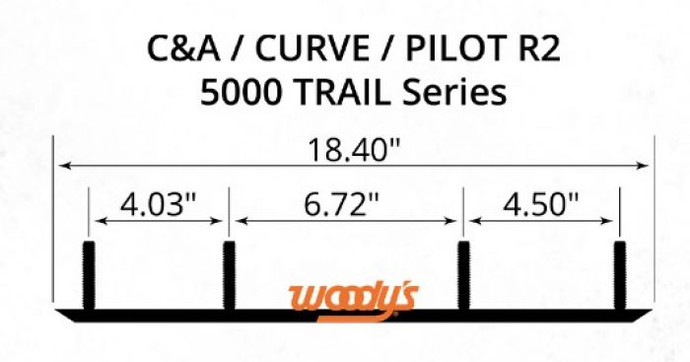 Woodys 8"X 60 Dooly Carbide Runner C&A Skis Dc8-5000