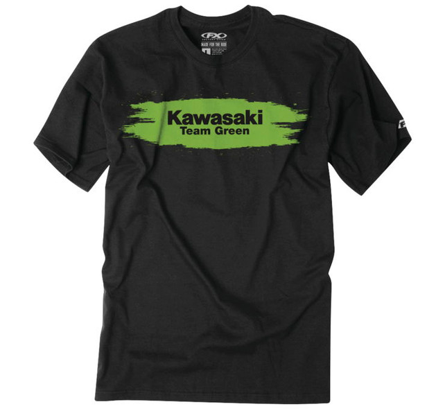 Factory Effex Youth Kawasaki Team Green Tee Black Youth L 22-83104