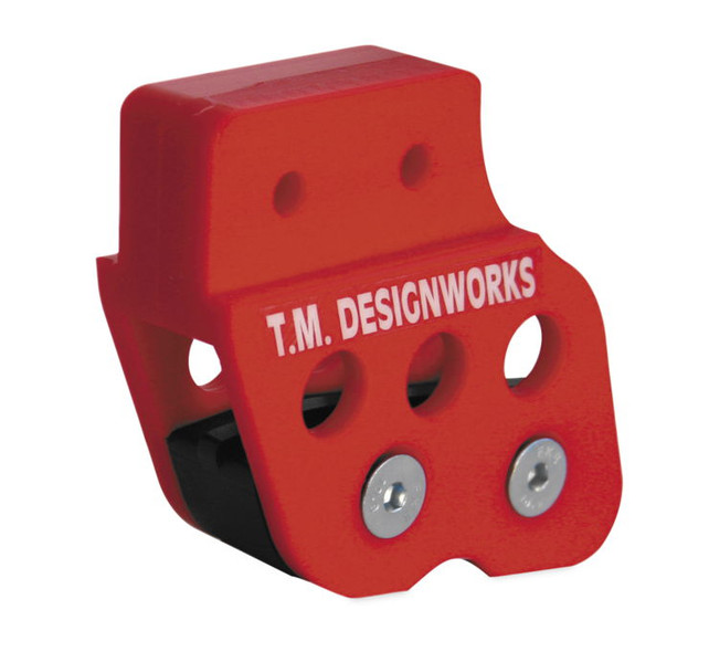 TM Designworks Rear Chain Guide and Solid Powerlip Wear Pad Red RCG-007-RD