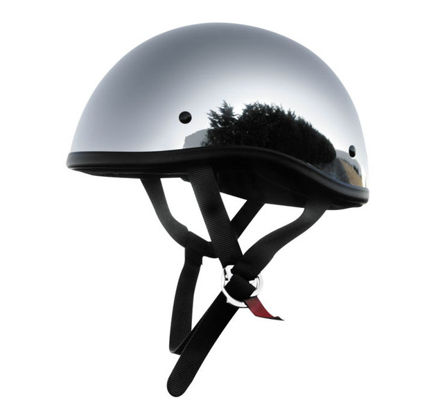 chrome skull cap helmet