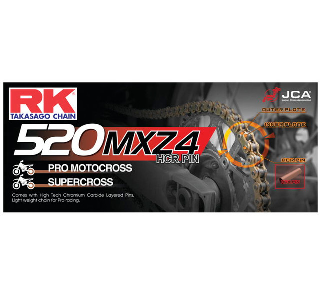 RK Pro Heavy-Duty 520MXZ4 Chain Natural 520H 520MXZ4-120
