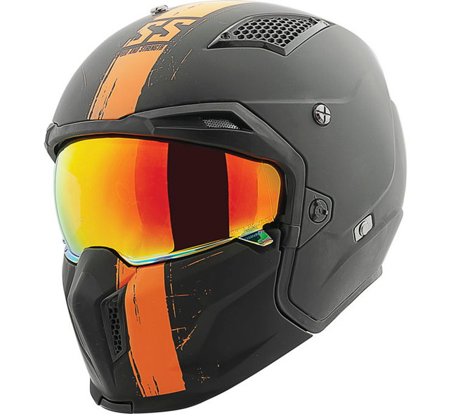 Speed and Strength SS2400 Tough As Nails Helmet Black/Orange M TR-124-275