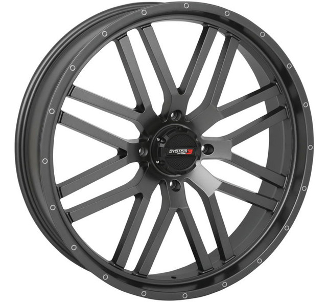 System 3 Offroad ST-3 Simulated Beadlock Wheels Grey 24x6.5 24S3-1556