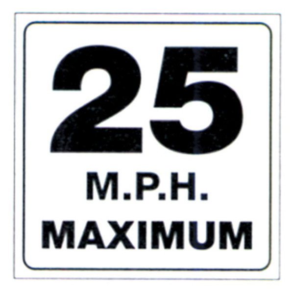 Voss Signs Trail Sign - 25 Mph Maximum 490-MPH