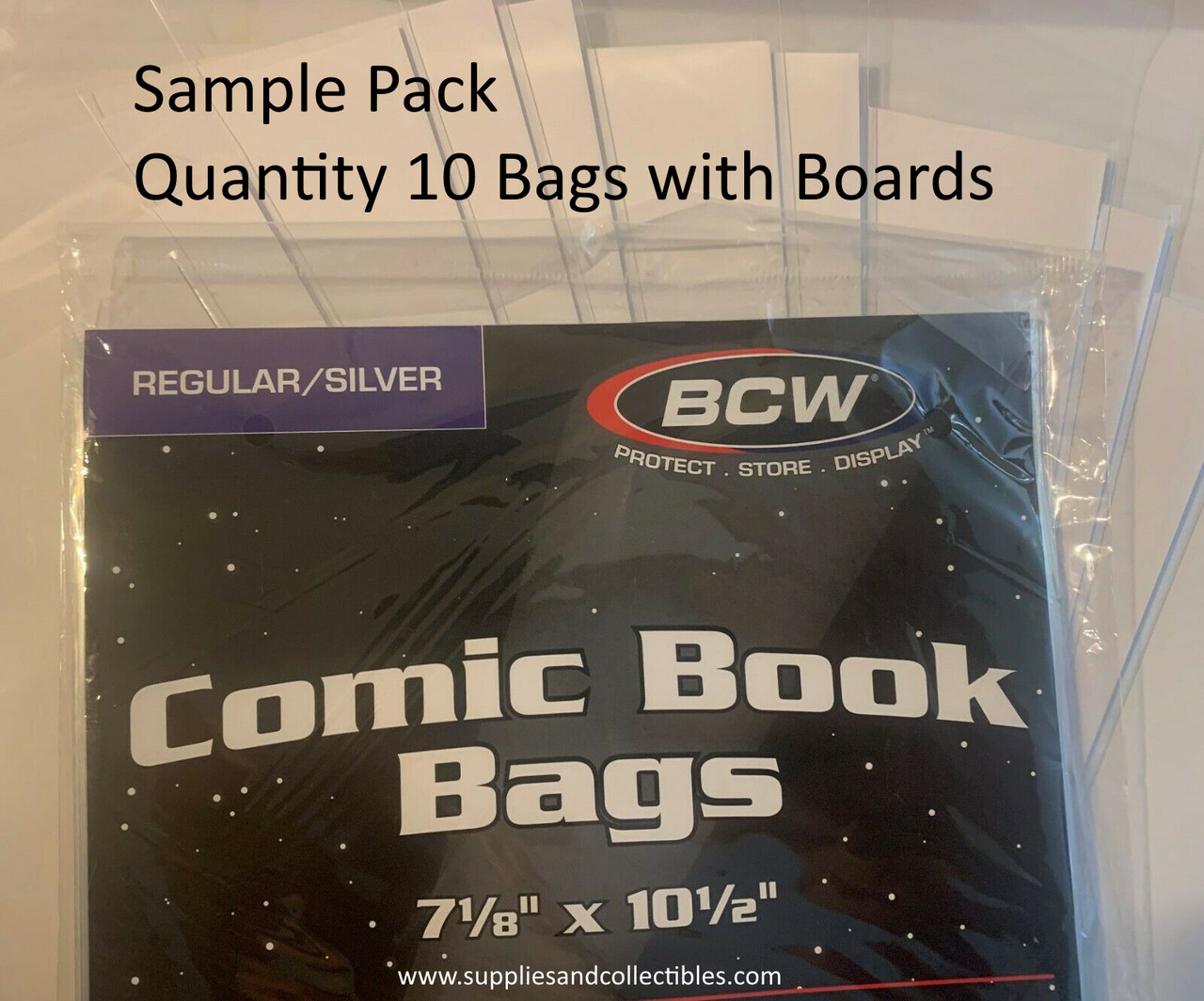 BCW Comic Book Backing Boards, Silver, 100 Boards Per Pack 